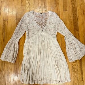 Free People Lace Bell Sleeve Dress